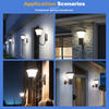 Aplique de pared LED Solar IP65 impermeable, aplique de pared moderno para exteriores/interiores para jard&iacute;n, patio, porche y pasillo