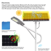 Farola solar de acero galvanizado IP66 con control inteligente remoto para las principales rutas de transporte