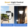 Aplique de pared LED Solar IP65 impermeable, aplique de pared moderno para exteriores/interiores para jard&iacute;n, patio, porche y pasillo