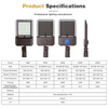 100W 150W 200W 300W 400W อลูมิเนียมหล่อไฟถนน LED IP65 กันน้ำสำหรับไฟถนนกลางแจ้ง