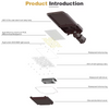 100W 150W 200W 300W 400W อลูมิเนียมหล่อไฟถนน LED IP65 กันน้ำสำหรับไฟถนนกลางแจ้ง