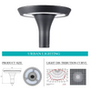 أضواء الشوارع الحديثة LED IP65 من سبائك الألومنيوم DC إضاءة الحدائق الخارجية مع جهاز التحكم عن بعد