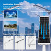 Đ&egrave;n đường năng lượng mặt trời t&iacute;ch hợp đa năng với tấm pin mặt trời silicon đơn tinh thể v&agrave; xếp hạng chống nước IP66 để chiếu s&aacute;ng đường